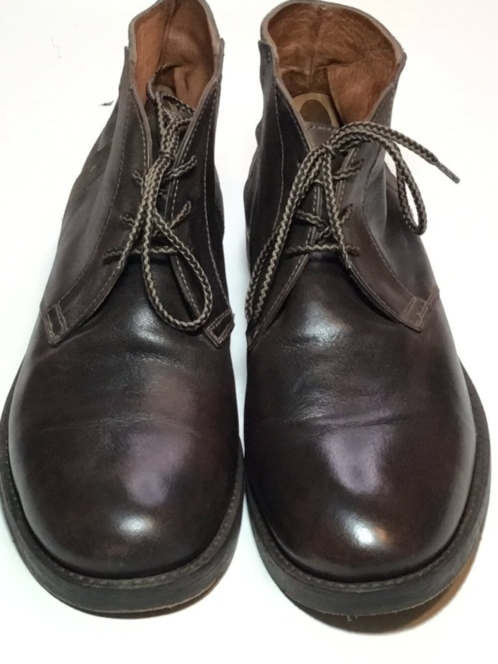 Johnston and Murphy Leather And Suede Chukka Lace Boots Size 12 Made In Italy